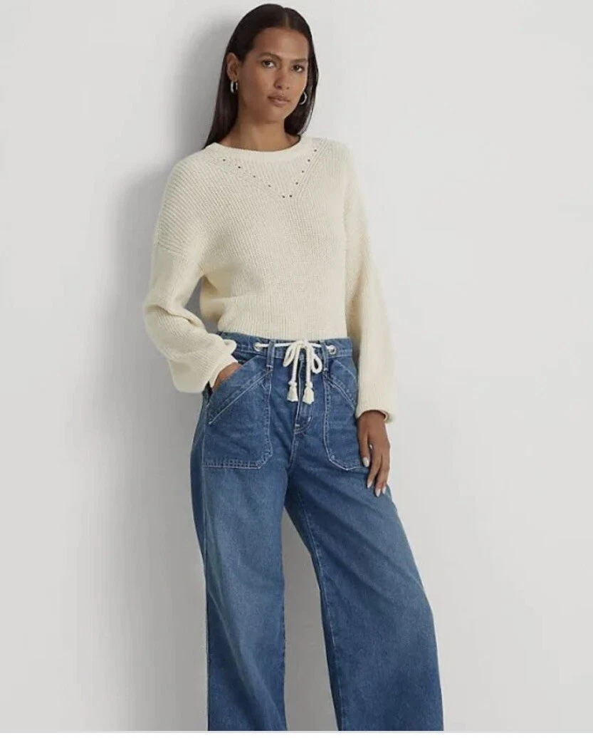 Ralph lauren wide leg jeans sales