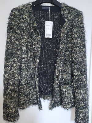 Airfield Strickblazer, Beluga-Jacket, Gr. 44, oliv, ungetragen