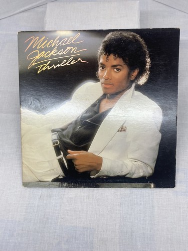 MICHAEL JACKSON THRILLER - RARE BACK COVER ERROR VINYL RECORD QE 38112 1st PRESS