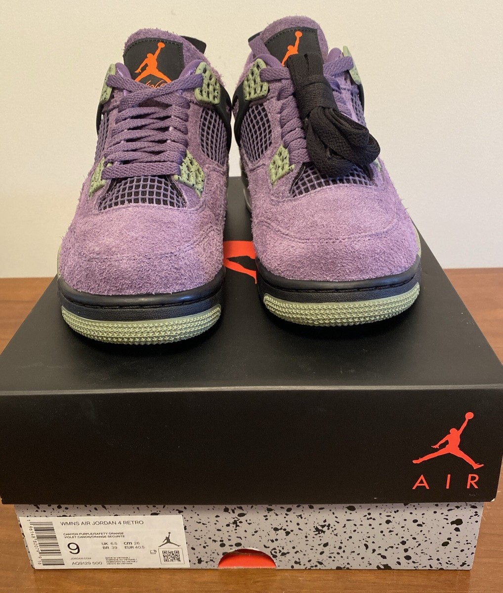 Jordan 4 Retro Canyon Purple New DS Women's 9 Men's 7.5 New