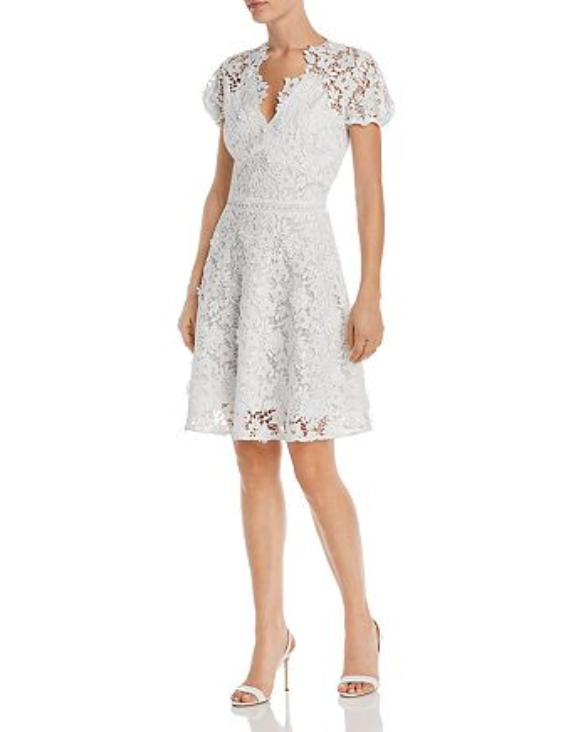 bardot sonya lace fit & flare dress