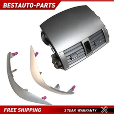Center Dash A/C Outlet Air Vent Panel w/ Strip Trim 2009-2013 For Toyota Corolla
