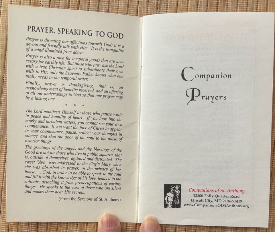 Prayer Booklet: Companion Prayers - A Guide to Prayer ***NEW*** | eBay