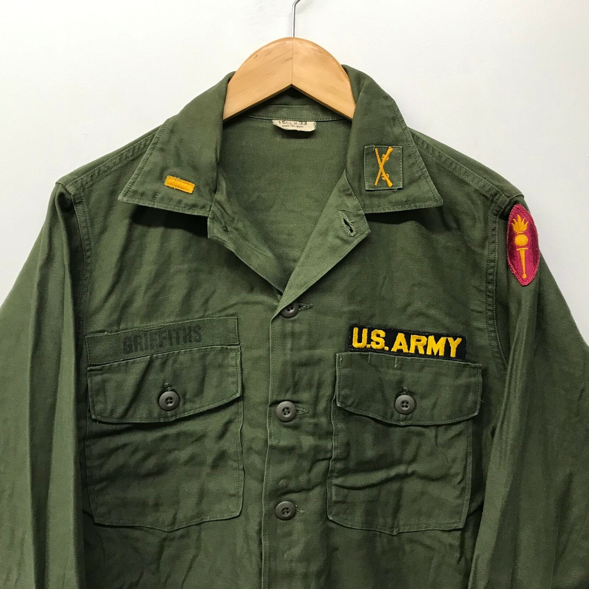 Vintage OG107 / OD Fatigue Shirt, Size 15 1/2