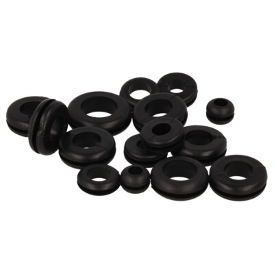 Gummi Verdrahtungstüllen, Größen: 6,4x4,75 - 16,0x12,5 mm sortiert 120 Stück