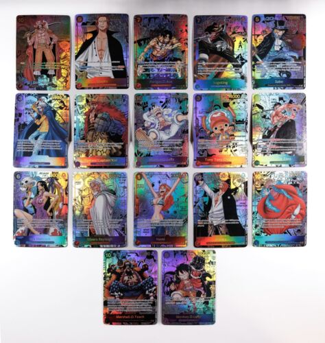 17 Handmade TEXTURED Holo One Piece TCG Manga Anime Card OP01-OP09 English Proxy