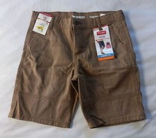 NEW Wrangler Straight Fit Flex Cargo Shorts Boys Size 10 Husky Tan NWT