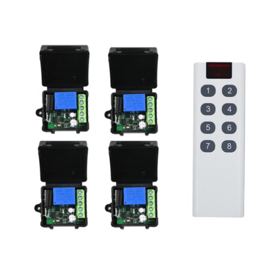 8 zone Mini Empfänger Relais Modul DC6-30V Funkschalter 433Mhz RF Fernbedienung