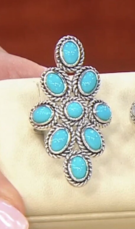 QVC Affinity Gems Cabochon Rope Texture Ring, Sterling Silver