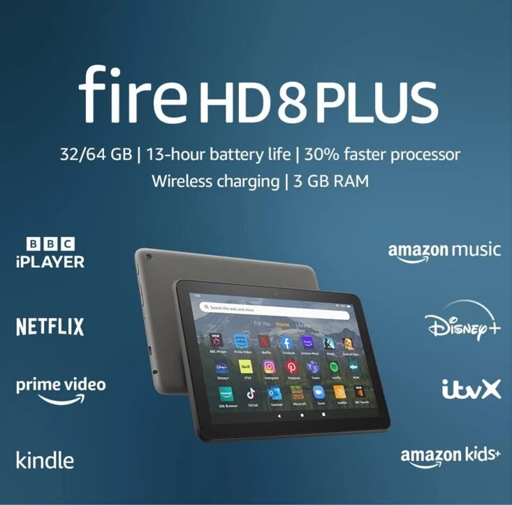 Amazon Fire HD 8 Plus tablet | 8-inch HD display, 32 GB, 30% faster processor - Image 2 of 4