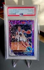 2019 Hoops Premium Stock Jordan Poole Purple Disco PSA 10