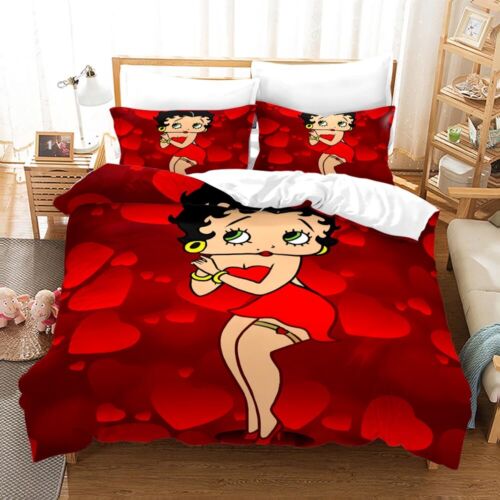 Doona Cover Cozy Plush Bedding Set Betty Bedroom Decor S/D/Q/K Trendy Funny Gift - Afbeelding 1 van 5