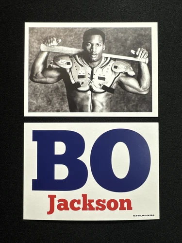🎖️ Bo Jackson 🎖️ Shoulder Pads 4th & Goal (Score 697 Picture) ~ Promo Oddball