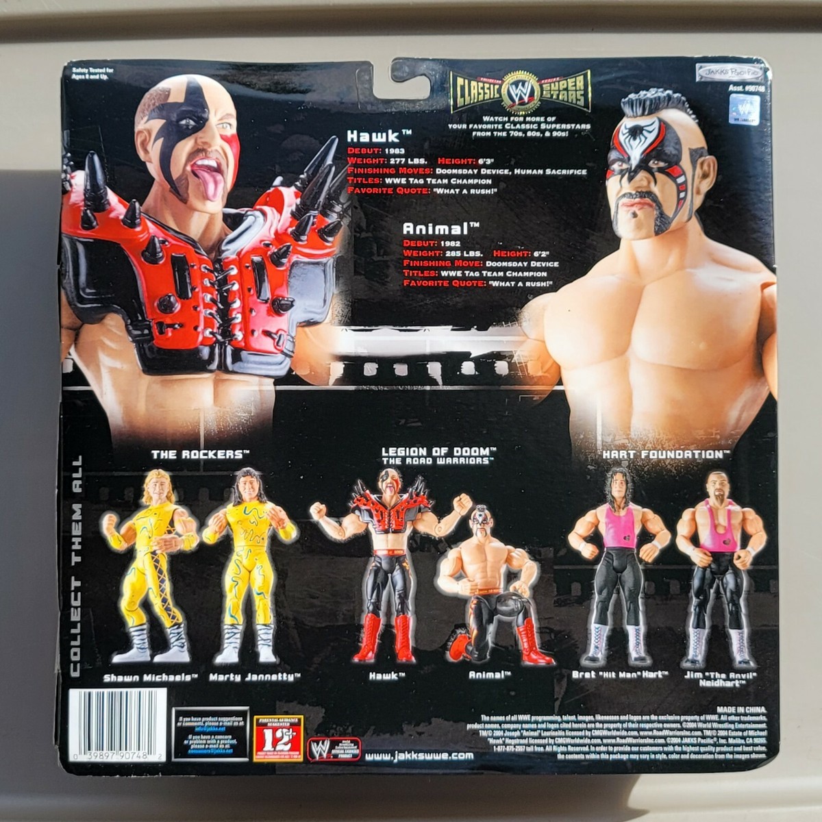 wwe classic superstars road warriors hawk & animal wrestling
