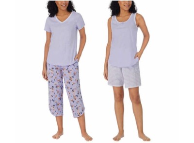 Carole Hochman Ladies' 4-piece Pajamas Set Purple Size XS NWT
