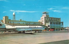 Postcard Bradley Field Hartford Springfield Connecticut