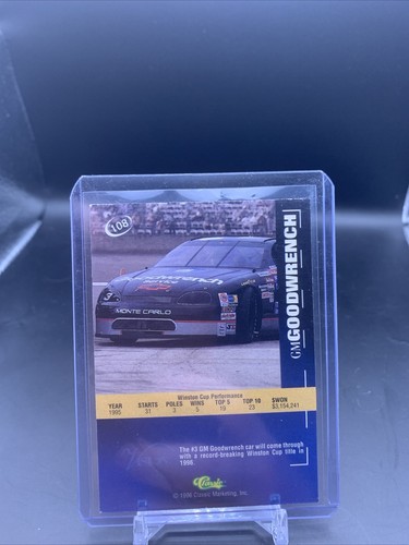1996 Classic 96 Visions #3 GM Goodwrench #108 - Blue Foil - Picture 2 of 2