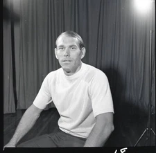 Vintage Negative B&W Med Format 1970's Yearbook Photo Male Men Teacher #72