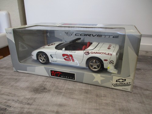 Rare UT Models 1:18 1998 White Corvette Dale Earnhardt JR Gargoyles Racing Team