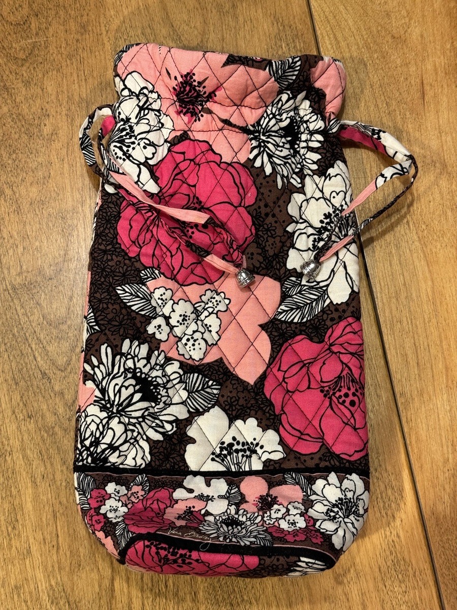 Vera Bradley Cheers to You Mocha Rouge Wine Bag 11983-110 Floral
