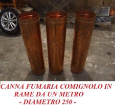Canna fumaria comignolo in rame da un metro per un diametro 250 