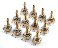 12x TAOT Custom CTS 525K Pot 3/4” Long Split Shaft Audio Taper 10% Tolerance