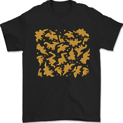 Chicken Nugget Dinosaurier Herren T-Shirt 100% Baumwolle