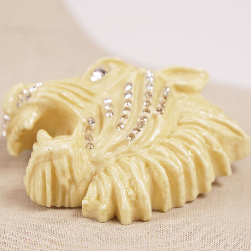 NEW $550 GUCCI Ivory Tone Resin RAJAH TIGER Crystal NEW $550 GUCCI Ivory Tone Resin RAJAH TIGER Crystal