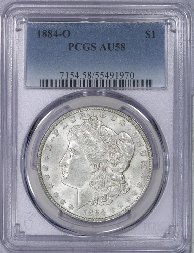 1884-O Morgan Silver Dollar $1 PCGS AU58