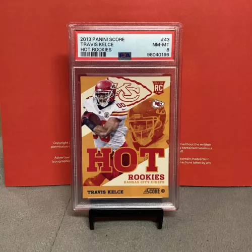 2013 Panini Score Hot Rookies #43 Travis Kelce Chiefs RC Rookie PSA 8
