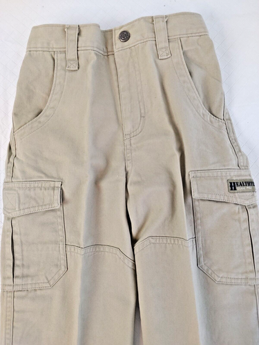 Healthtex Boys Pants Back Waist Elastic Cargo Pockets Khaki Size 6 #15223 - Picture 2 of 4
