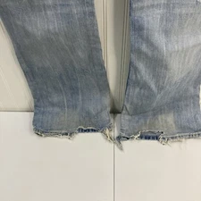 Fulton BKE Men 36L Blue Jeans Med Wash Frayed Hems 100% Cotton