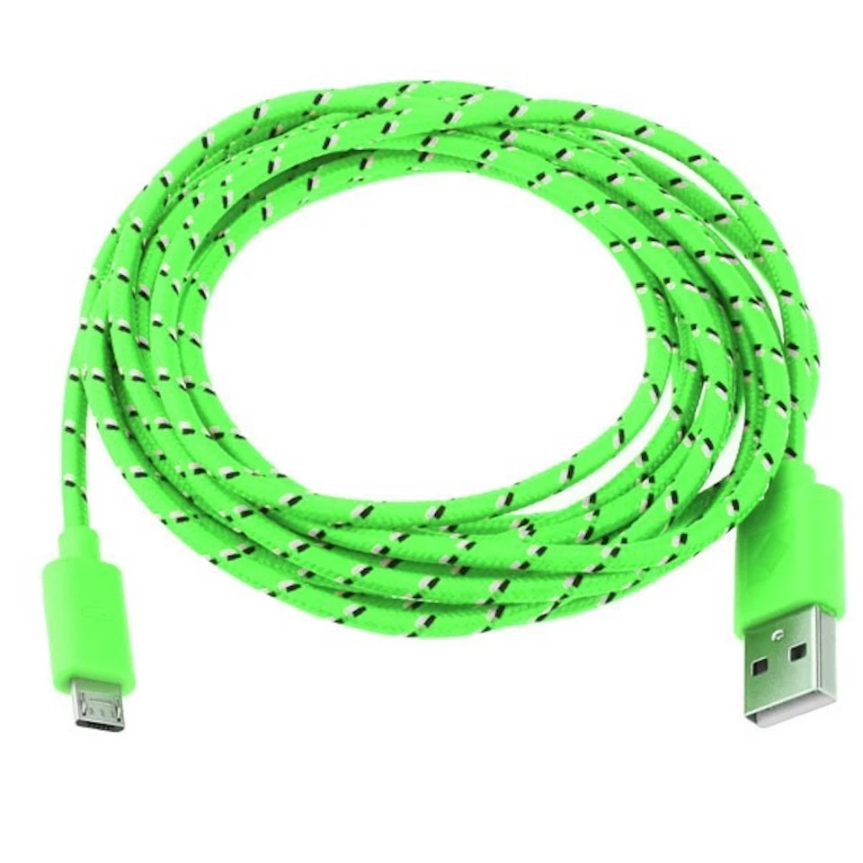 NTJ 6ft Braided Micro USB power cord Charger Cable for samsung s6 s6+ s7 HTC LG - Image 3 of 4