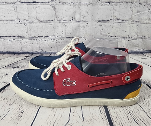 Authentic Lacoste Sumac 216 Men’s US Size 9 Boat Shoes Deck Canvas Footwear - Picture 5 of 9