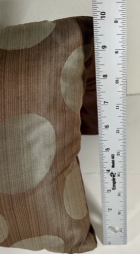 2 Matching Throw Pillows Cushions Home Decor Brown, White Bolster & Rectangular - Picture 8 of 8