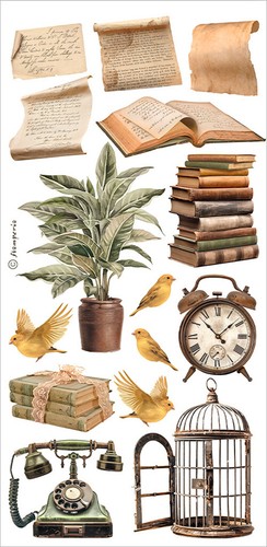 Stamperia Golden Harmony Paper Cut-Outs, 4 hojas de papel manualidades en papel - Imagen 4 de 8