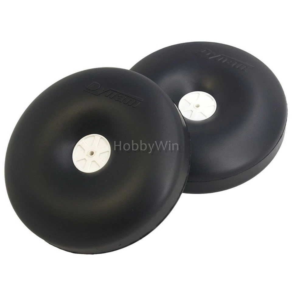 Dynam 5.5in 140mm Rubber Wheel Tires 4.2mm Axle Hole for RC Airplane Warbird - Image 2 of 4