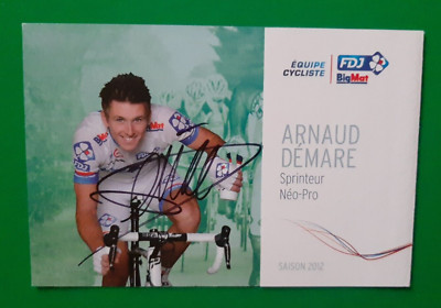 CYCLING cycling card Arnaud Demare team FDJ .FR 2012 signed