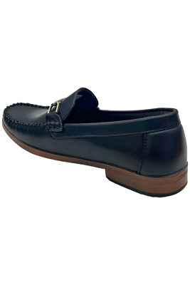Aston Marc Men\'s Perforated Buckle Bit Loafers Black Size 10 1/2 Aston Marc Men main image 2