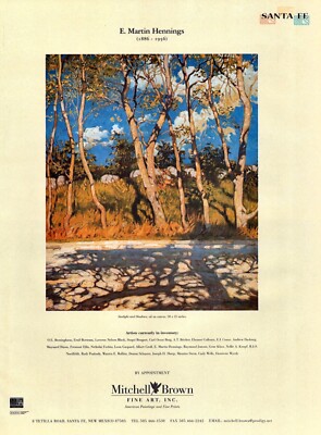 2000 E. MARTIN HENNINGS Art Gallery Exhibit Sunlight 1-Page Magazine PRINT AD