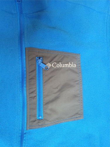Columbia Omni Heat Full Zip Jacket Blue Soft Shell Thermal Comfort Size M Medium - Picture 3 of 11