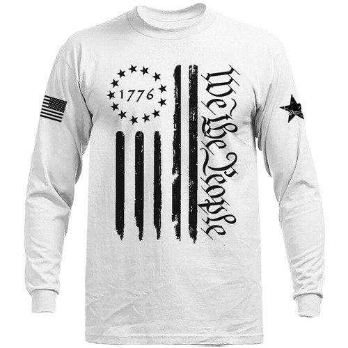 We The People US Flagge American Pride Constitution Patriotic Langarm - Bild 6 von 14