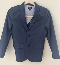 J.Crew Crewcuts Boys Thompson Size 10 Suit Jacket Flex Chino Blue Blazer