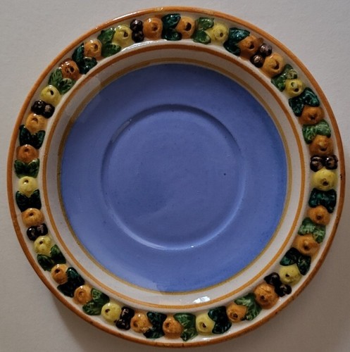 Vintage Set of 6 Della Robbia-Style Italian Demitasse Cups and Saucers. - Picture 10 of 12