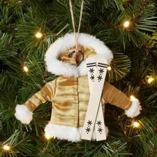Fabric Ski Jacket with Skis Christmas Tree Ornament - Wondershop