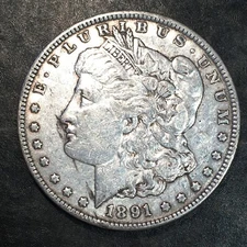 1891 Morgan Silver Dollar - High Quality Scans #Q755