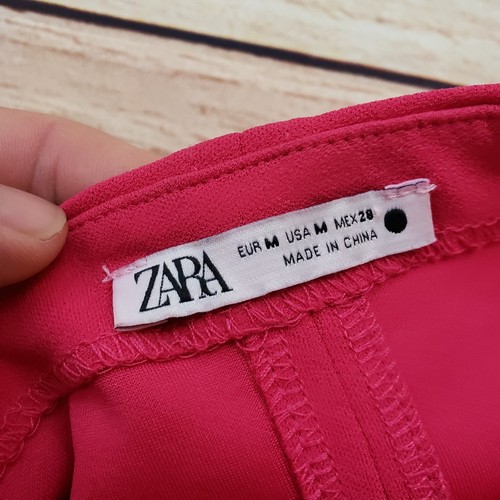 Zara Shirt Womens Medium Pink Crop Top Strapless Sleeveless Corset Ladies M - Picture 4 of 9