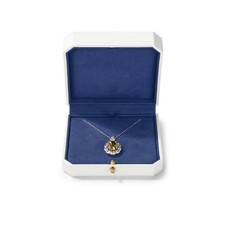 White Premium PU Leather Necklace Pendant Box Jewelry Necklace Pendant Gift Box