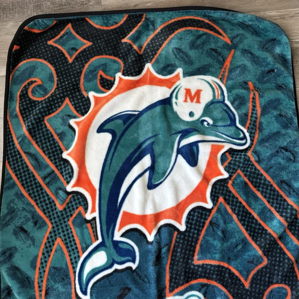 Manta polar de fútbol americano profesional súper suave de los Miami Dolphins de la NFL Foto 2 de 4