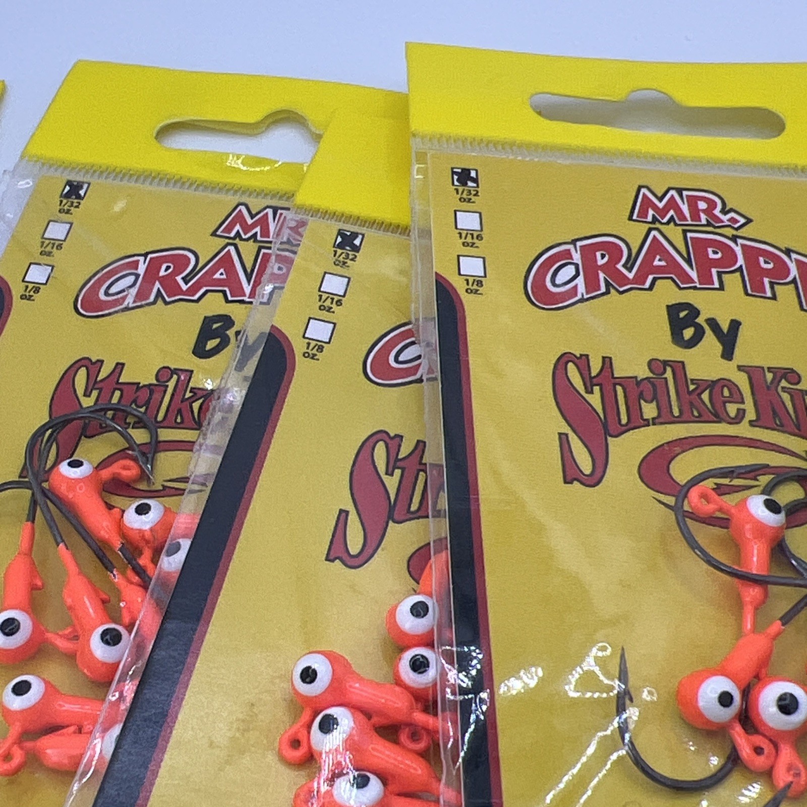 Strike King Mr. Crappie Jig Heads Lot of 5 Packs 1/32 & 1/16 oz ~40 Total NEW - Image 5